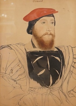 After Hans Holbein, colour print, 'Ormond', 40 x 28cm. Condition - fair